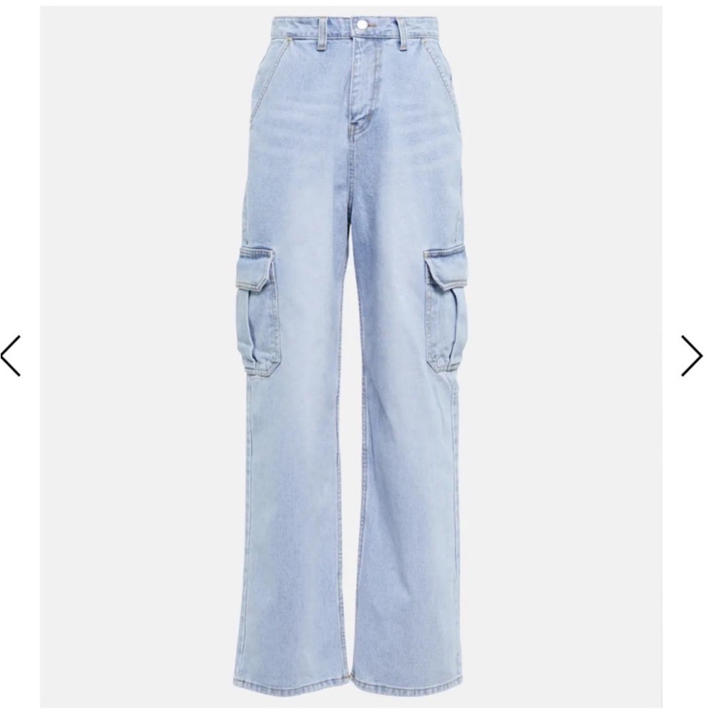 The Frankie Shop Cargo Jeans DENIM PANTS Baggy High Waist Size XL